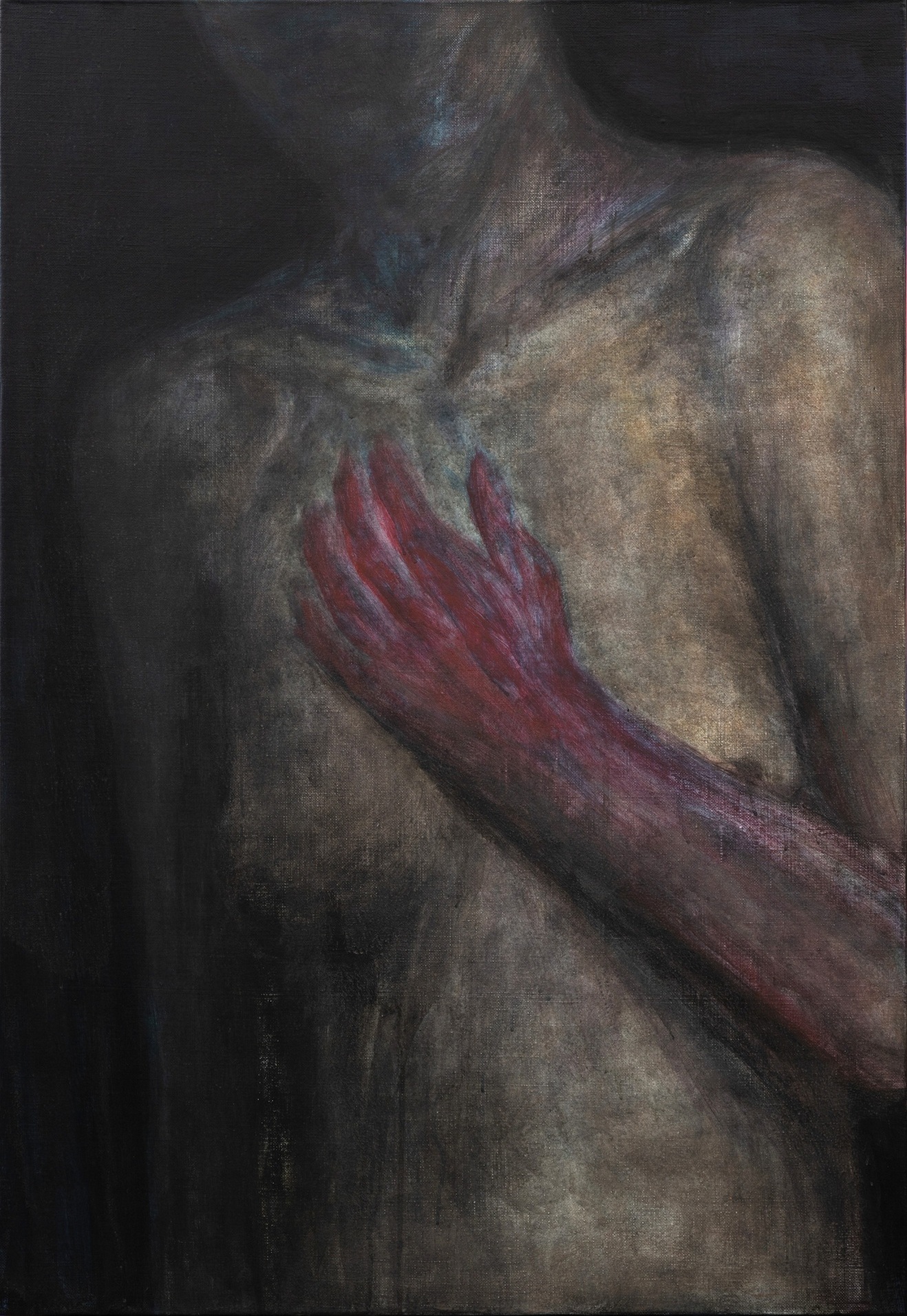 붉은 손 2025 65.5x96cm acrylic colors on linen.jpg