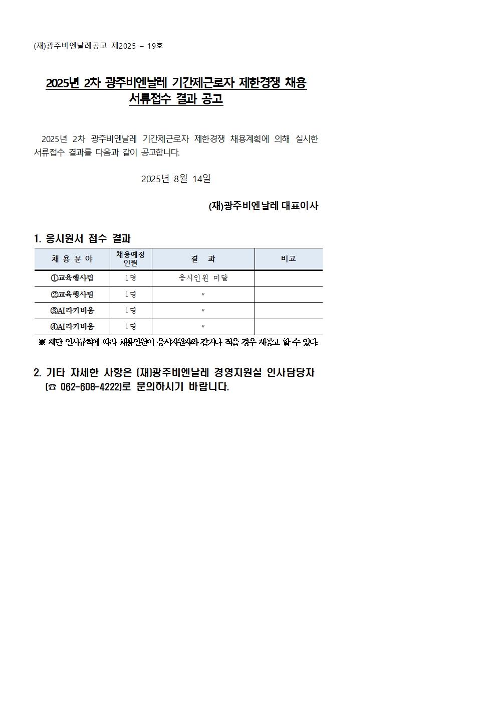 2025년 2차 광주비엔날레 기간제근로자 채용 서류접수 결과 공고001.jpg