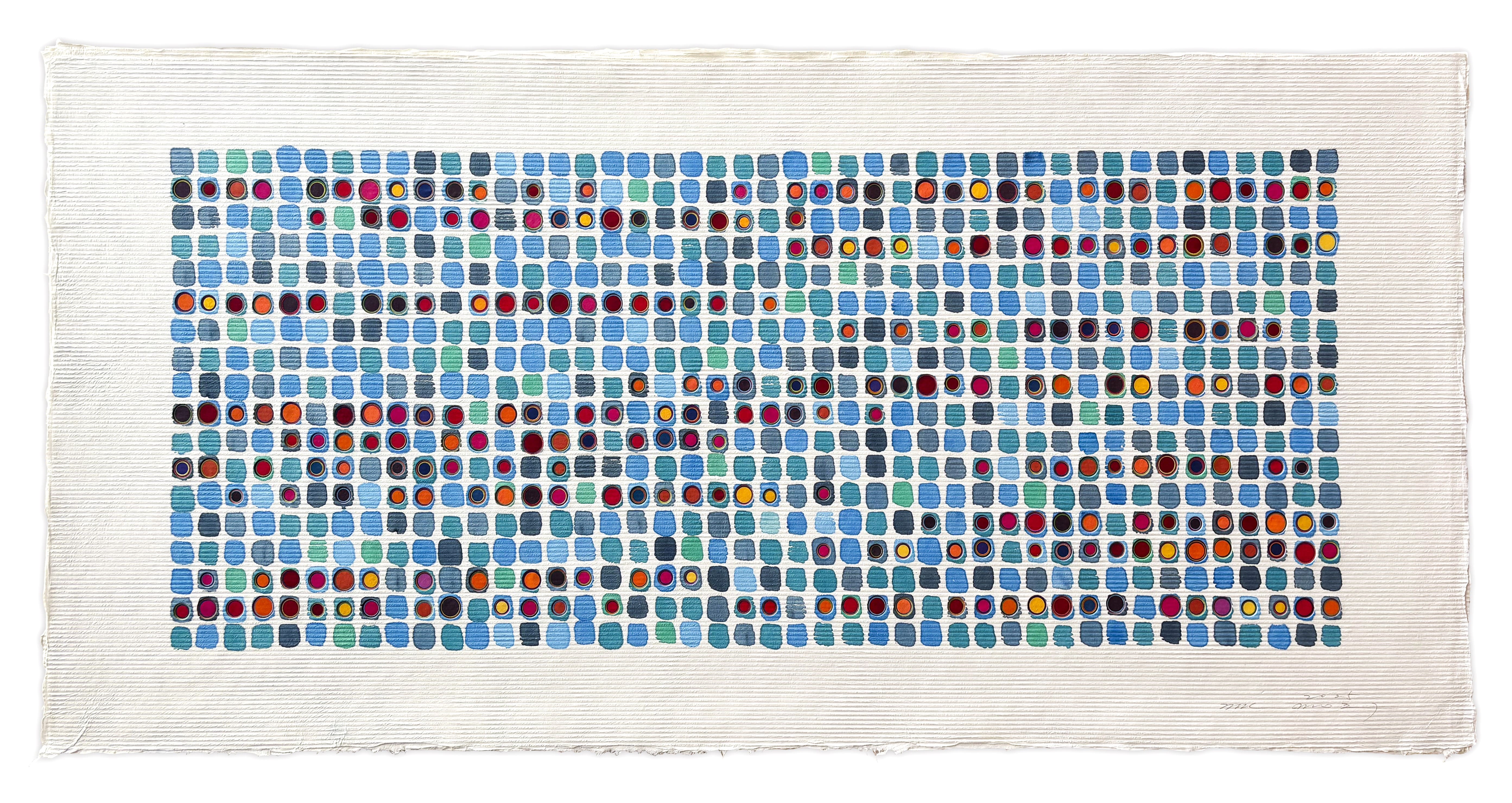 _행복한 꿈으로 물들다 2025_22수제한지에 채색,콜라주_ 147x70cm_2025 Dyed by happy dreams 2025_22~.jpg