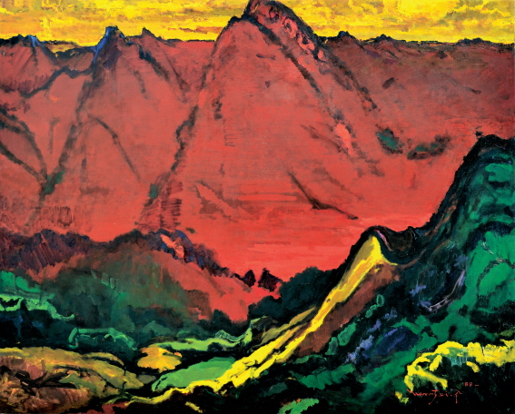[크기변환]붉은산227.3x181.8cm oil on canvas 1988.jpg