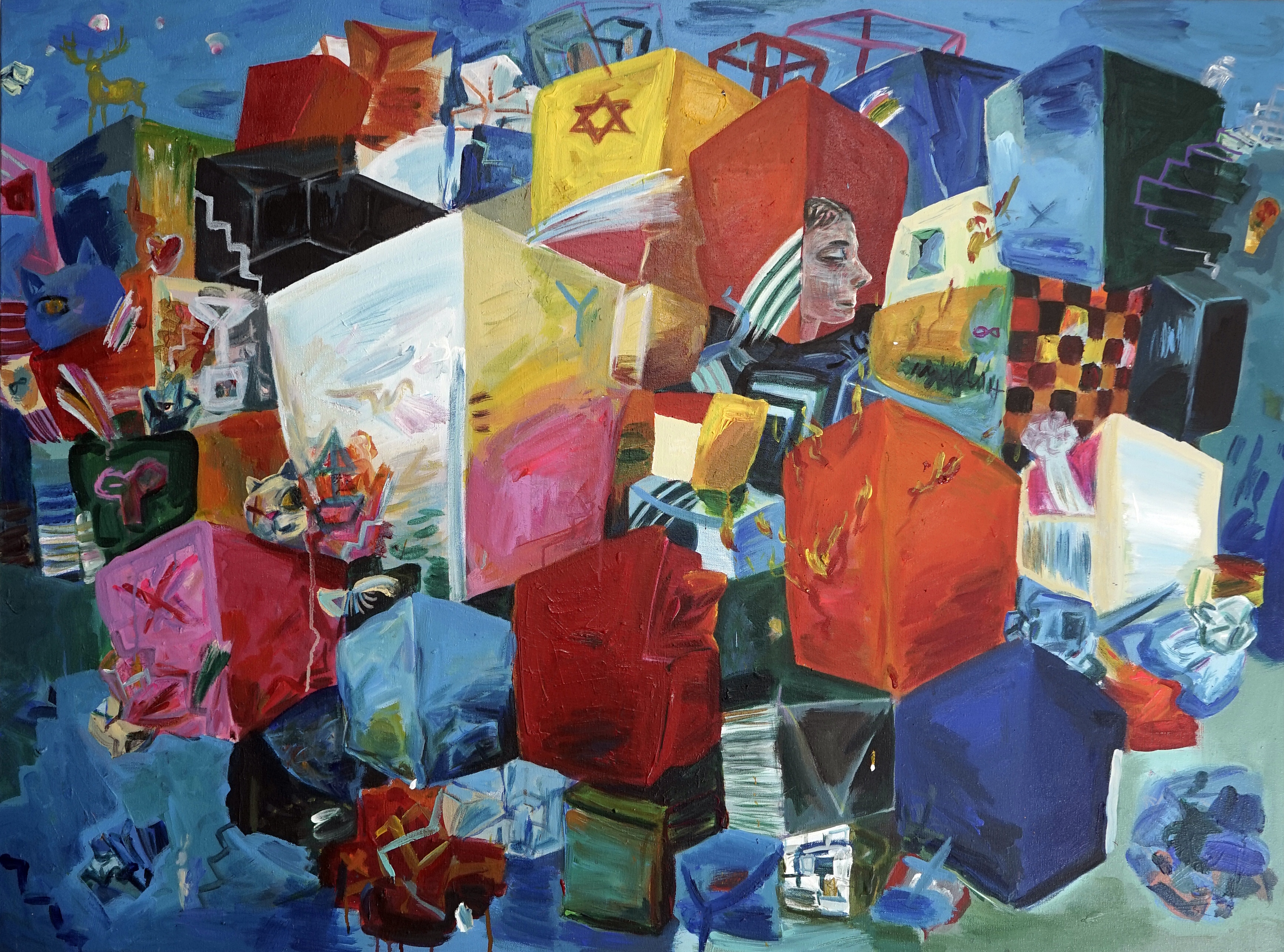 김광철, Desire Boxes. Edition 2 – 07 Acrylic on Canvas, 130.3x97.0cm, 2021.JPG